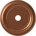 thumbnail image 1 of Ekena Millwork 22"OD x 3 1/2"ID x 1 1/2"P Traditional Thermoformed PVC Ceiling Medallion (Fits Canopies up to 13 1/2"), Bright Coat Copper, 1 of 10