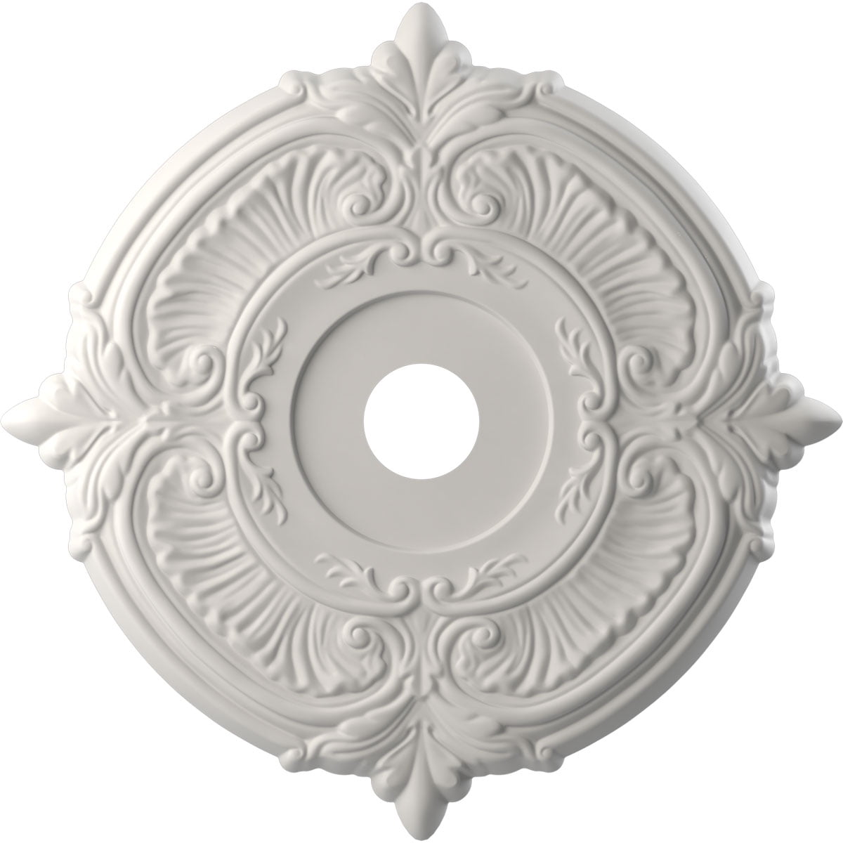 22" White Thermoformed PVC Decorative Ceiling Medallion