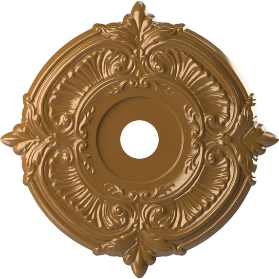 Ekena Millwork 22"OD x 3 1/2"ID x 1"P Attica Thermoformed PVC Ceiling Medallion (Fits Canopies up to 7 3/4"), Universal Aged Metallic Vintage Gold