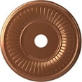 thumbnail image 1 of Ekena Millwork 22"OD x 3 1/2"ID x 1"P Berkshire Thermoformed PVC Ceiling Medallion (Fits Canopies up to 10 1/8"), Bright Coat Copper, 1 of 10