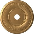 thumbnail image 1 of Ekena Millwork 22"OD x 3 1/2"ID x 1"P Berkshire Thermoformed PVC Ceiling Medallion (Fits Canopies up to 10 1/8"), Bright Coat Gold, 1 of 10