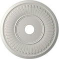 thumbnail image 1 of Ekena Millwork 22"OD x 3 1/2"ID x 1"P Berkshire Thermoformed PVC Ceiling Medallion (Fits Canopies up to 10 1/8"), UltraCover Satin Blossom White, 1 of 10