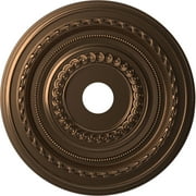 Ekena Millwork 22"OD x 3 1/2"ID x 1"P Cole Thermoformed PVC Ceiling Medallion (Fits Canopies up to 6"), Metallic Antique Brass
