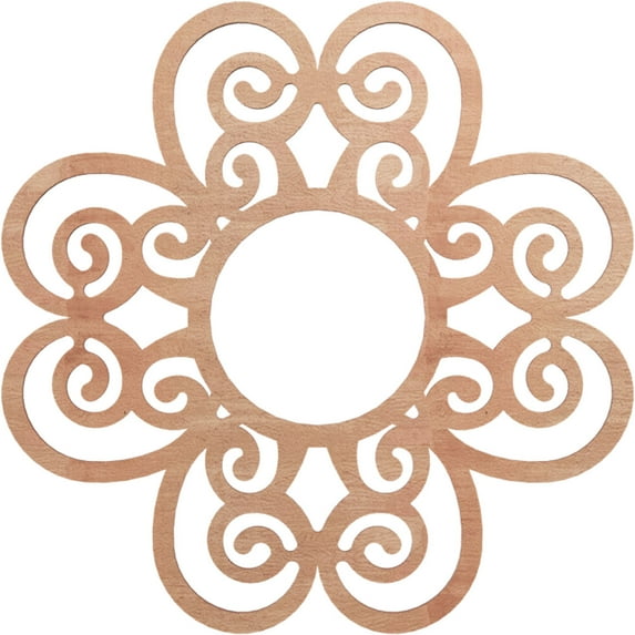 Ekena Millwork 22"OD x 7 1/2"ID x 3/8"T Cohen Wood Fretwork Pierced Ceiling Medallion, Cherry