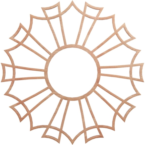 Ekena Millwork 22"OD x 7 3/4"ID x 1/4"T Augustus Wood Fretwork Pierced Ceiling Medallion, Cherry