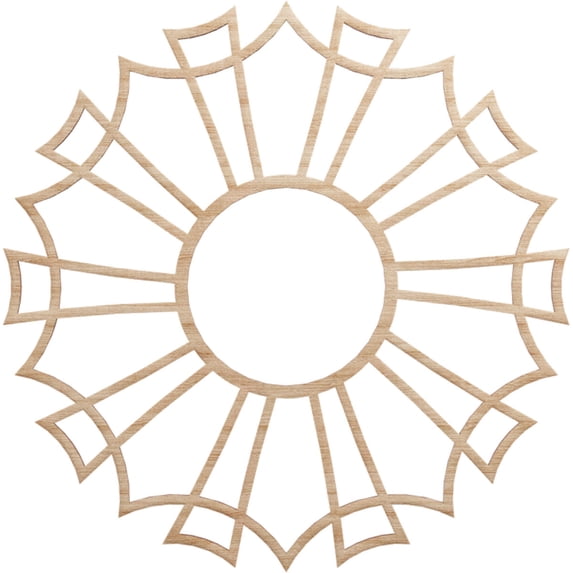 Ekena Millwork 22"OD x 7 3/4"ID x 3/8"T Augustus Wood Fretwork Pierced Ceiling Medallion, Alder