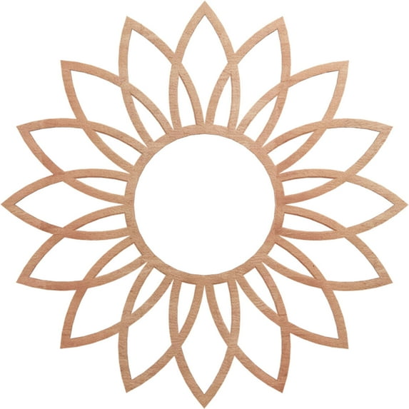 Ekena Millwork 22"OD x 7 5/8"ID x 3/8"T Daisy Wood Fretwork Pierced Ceiling Medallion, Cherry
