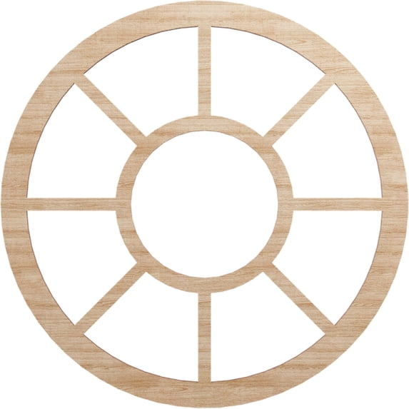 Ekena Millwork 22"OD x 8"ID x 1/4"T Grace Wood Fretwork Pierced Ceiling Medallion, Alder