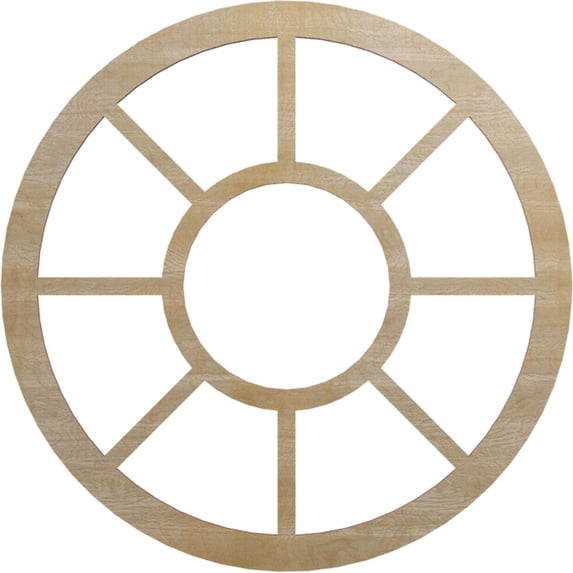 Ekena Millwork 22"OD x 8"ID x 3/8"T Grace Wood Fretwork Pierced Ceiling Medallion, Hickory