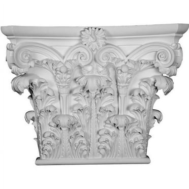 Ekena Millwork CAP23X20X05RC 23.25 x 20.87 x 5.87 in. Corinthian Capital Fits Pilasters Up to 18.63 x 2.5 in.