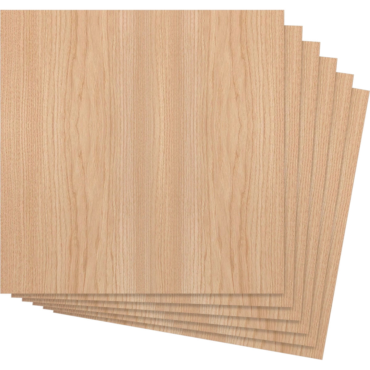 Ekena Millwork 23 3/4"W x 23 3/4"H x 1/4"T Wood Hobby Boards, Hickory (6-Pack)