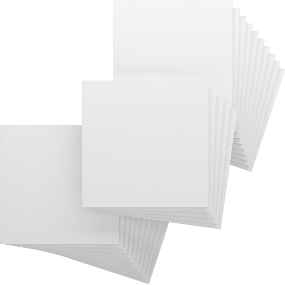 Ekena Millwork 23 3/4"W x 23 3/4"H x 3/4"T PVC Hobby Boards, Unfinished (25-Pack)