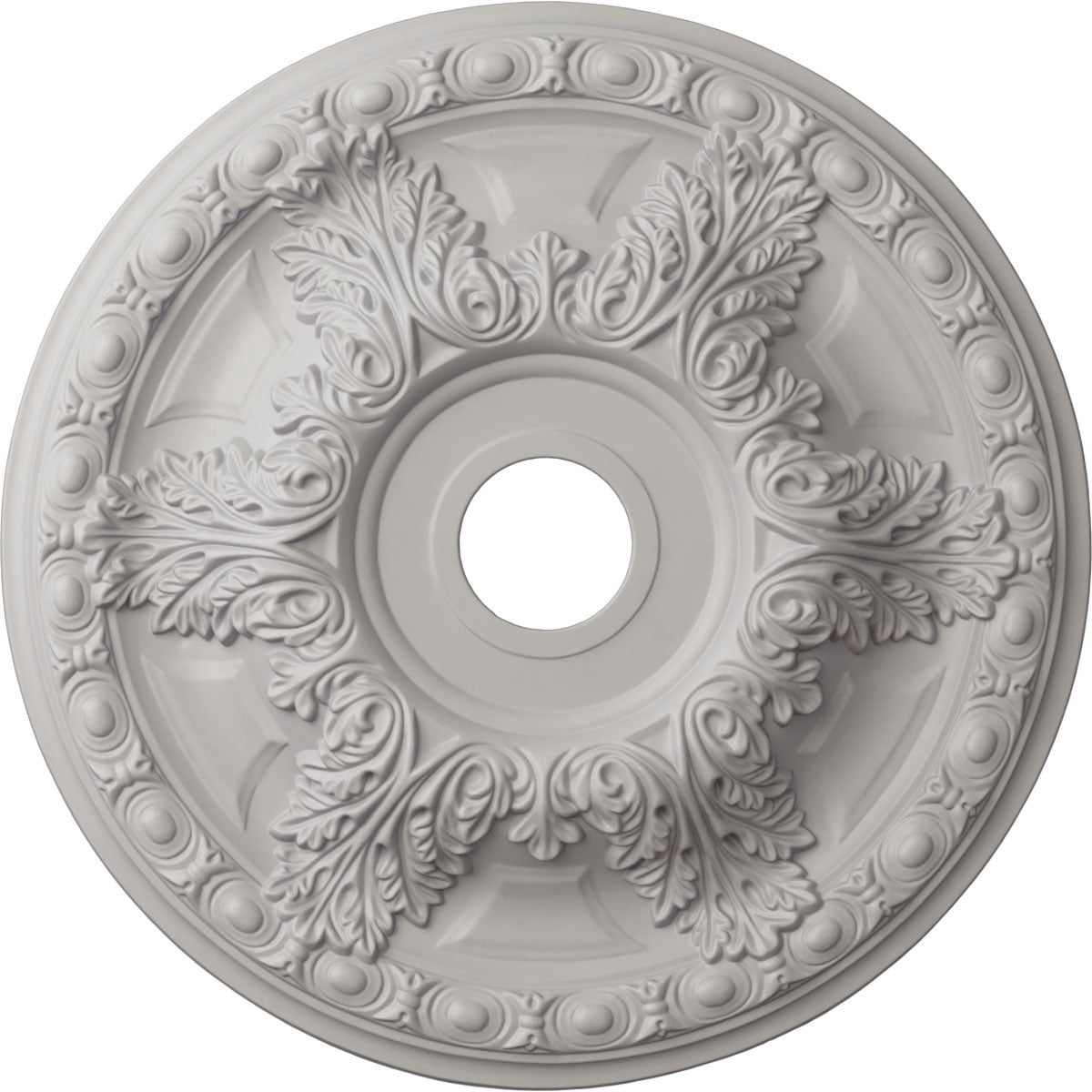 Ekena Millwork CM11AC 11 3/8" OD Acanthus Ceiling Medallion | Primed Urethane For Easy Painting & Installation - View #5