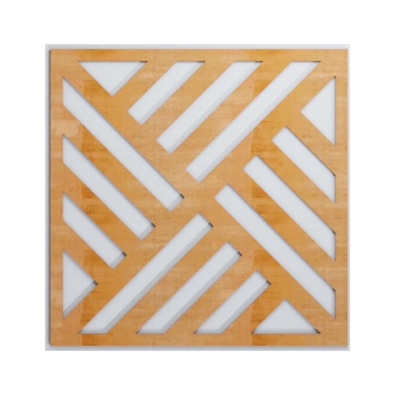Ekena Millwork 23 3/8"W x 23 3/8"H x 1/4"T Large Allen Decorative Fretwork Wood Wall Panels, Alder