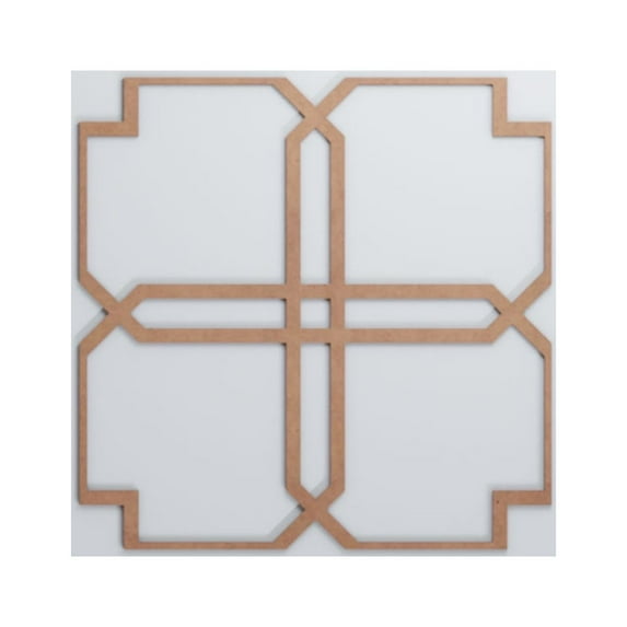 Ekena Millwork 23 3/8"W x 23 3/8"H x 1/4"T Large Englewood Decorative Fretwork Wood Wall Panels, Wood (Paint Grade)