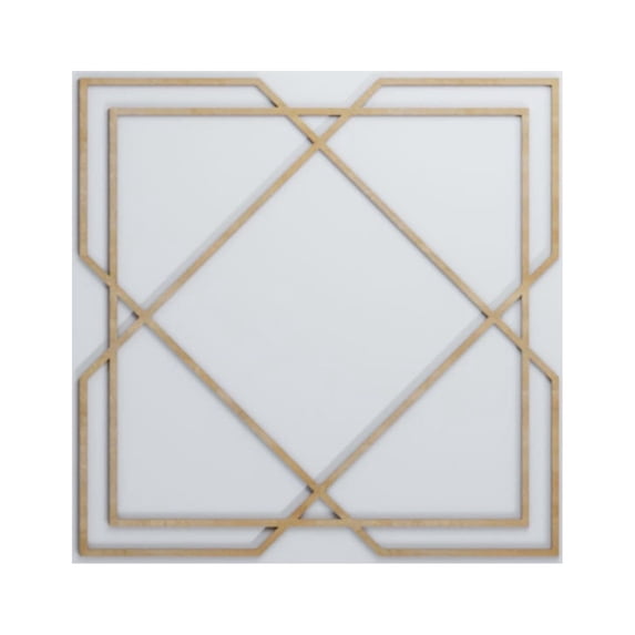 Ekena Millwork 23 3/8"W x 23 3/8"H x 1/4"T Large Kiowa Decorative Fretwork Wood Wall Panels, Hickory