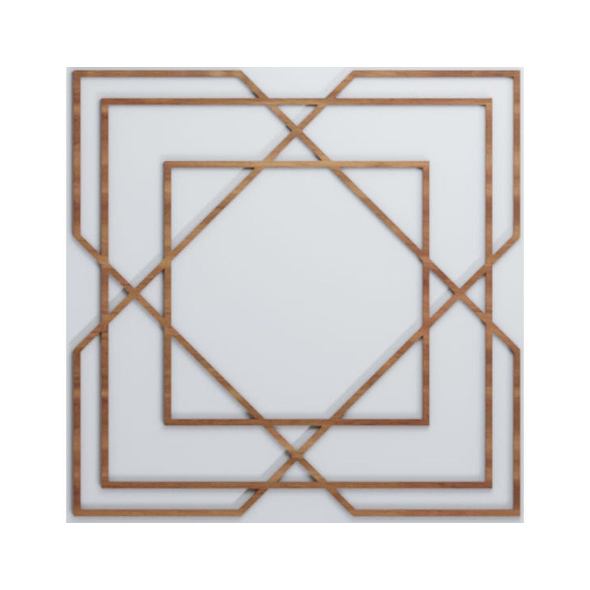 Ekena Millwork 23 3/8"W x 23 3/8"H x 1/4"T Large Lakewood Decorative Fretwork Wood Wall Panels, Walnut