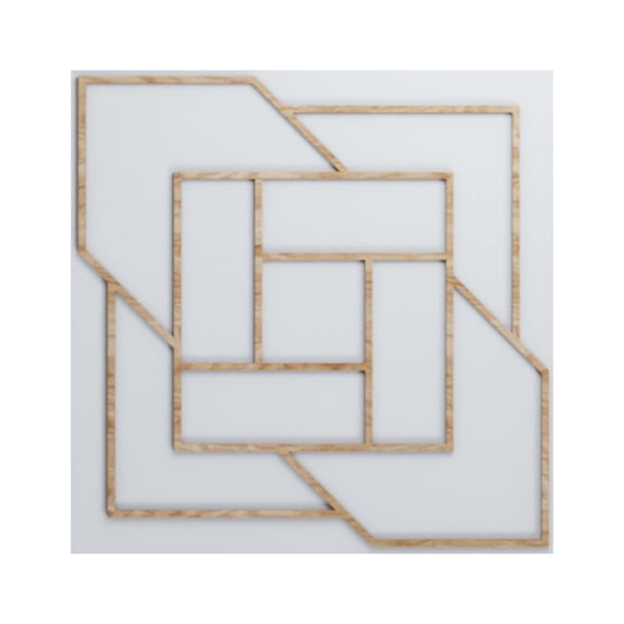 Ekena Millwork 23 3/8"W x 23 3/8"H x 1/4"T Large Loveland Decorative Fretwork Wood Wall Panels, Red Oak