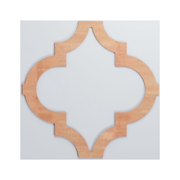 Ekena Millwork 23 3/8"W x 23 3/8"H x 1/4"T Large Marrakesh Decorative Fretwork Wood Wall Panels, Cherry
