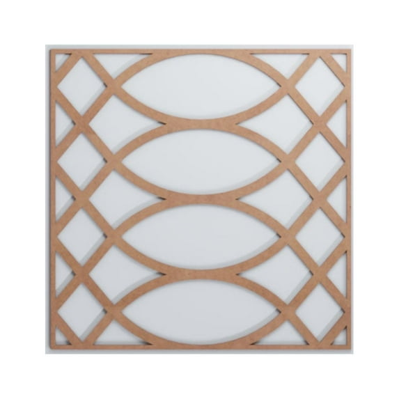 Ekena Millwork 23 3/8"W x 23 3/8"H x 1/4"T Large Montrose Decorative Fretwork Wood Wall Panels, Wood (Paint Grade)