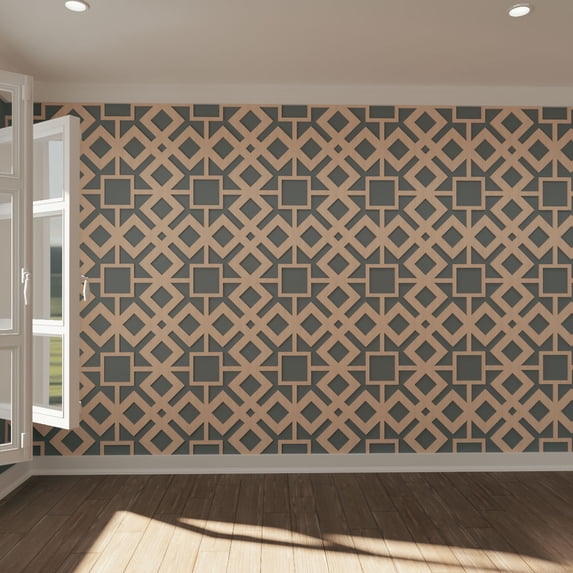Ekena Millwork 23 3/8"W x 23 3/8"H x 3/8"T Large Blendon Decorative Fretwork Wood Wall Panels, Alder
