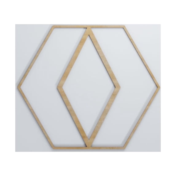 Ekena Millwork 23 3/8"W x 23 3/8"H x 3/8"T Large Hillrose Decorative Fretwork Wood Wall Panels, Hickory