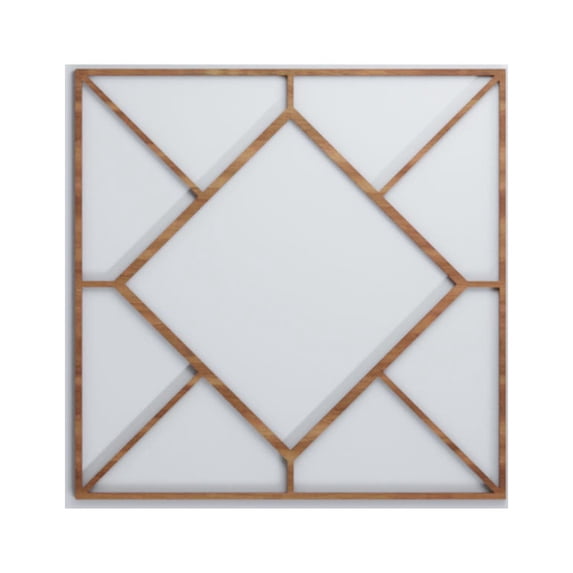 Ekena Millwork 23 3/8"W x 23 3/8"H x 3/8"T Large Hudson Decorative Fretwork Wood Wall Panels, Walnut