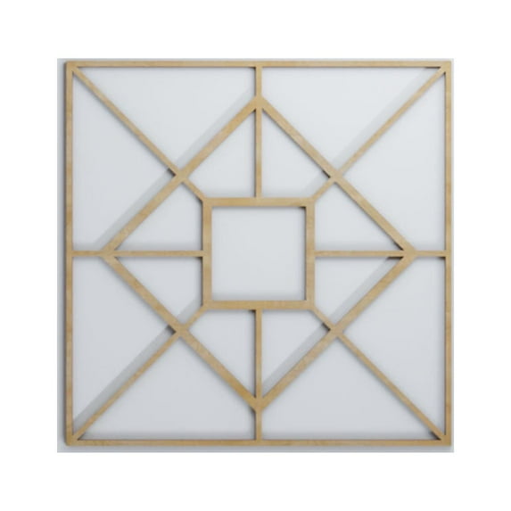 Ekena Millwork 23 3/8"W x 23 3/8"H x 3/8"T Large Jamestown Decorative Fretwork Wood Wall Panels, Birch
