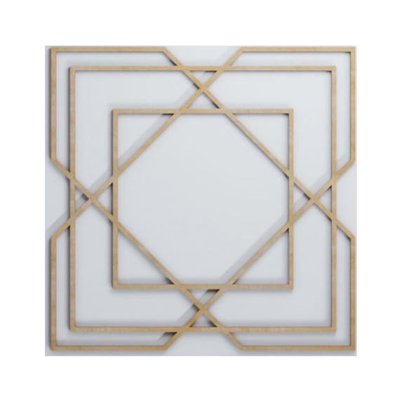 Ekena Millwork 23 3/8"W x 23 3/8"H x 3/8"T Large Lakewood Decorative Fretwork Wood Wall Panels, Birch