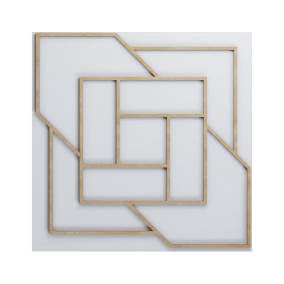 Ekena Millwork 23 3/8"W x 23 3/8"H x 3/8"T Large Loveland Decorative Fretwork Wood Wall Panels, Birch