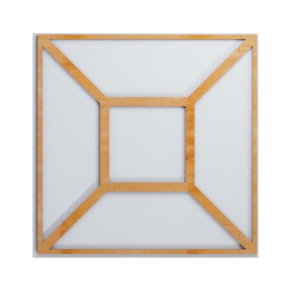 Ekena Millwork 23 3/8"W x 23 3/8"H x 3/8"T Large Marion Decorative Fretwork Wood Wall Panels, Alder