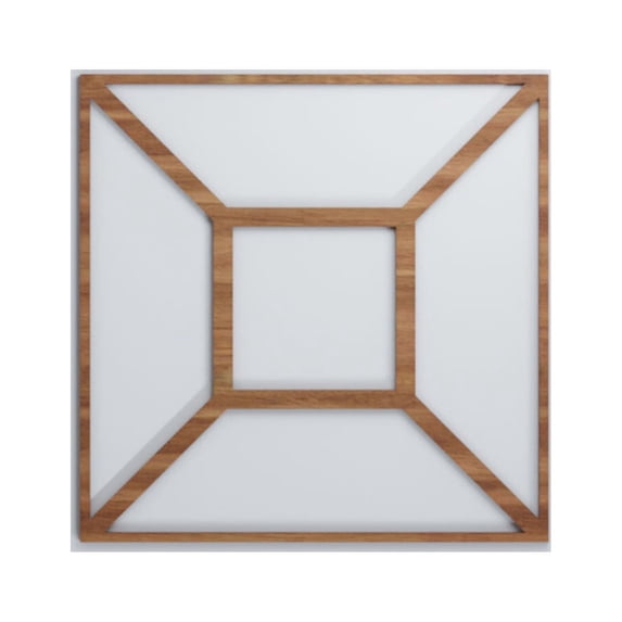 Ekena Millwork 23 3/8"W x 23 3/8"H x 3/8"T Large Marion Decorative Fretwork Wood Wall Panels, Walnut