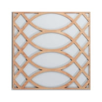 Ekena Millwork 23 3/8"W x 23 3/8"H x 3/8"T Large Montrose Decorative Fretwork Wood Wall Panels, Cherry