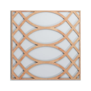 Ekena Millwork 23 3/8"W x 23 3/8"H x 3/8"T Large Montrose Decorative Fretwork Wood Wall Panels, Cherry