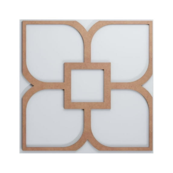 Ekena Millwork 23 3/8"W x 23 3/8"H x 3/8"T Large Olivia Decorative Fretwork Wood Wall Panels, Wood (Paint Grade)