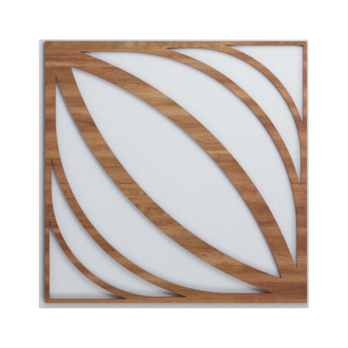 Ekena Millwork 23 3/8"W x 23 3/8"H x 3/8"T Large Otis Decorative Fretwork Wood Wall Panels, Walnut