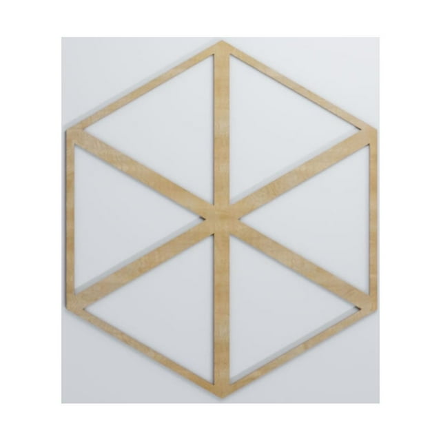 Ekena Millwork 23 3/8"W x 27 "H x 1/4"T Large Pendleton Decorative Fretwork Wood Wall Panels, Birch