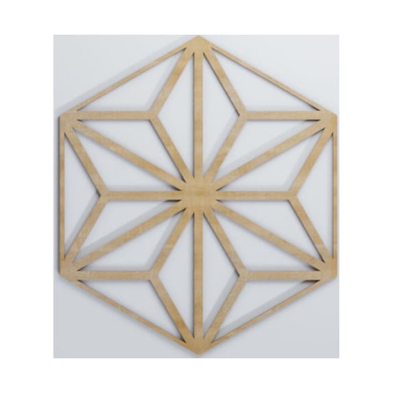 Ekena Millwork 23 3/8"W x 27 "H x 3/8"T Large Hampton Decorative Fretwork Wood Wall Panels, Hickory