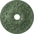 thumbnail image 1 of Ekena Millwork 23 5/8"OD x 3 7/8"ID x 2 1/8"P Jamie Ceiling Medallion (Fits Canopies up to 3 7/8"), Hand-Painted Athenian Green, 1 of 6