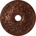 thumbnail image 1 of Ekena Millwork 23 5/8"OD x 3 7/8"ID x 2 1/8"P Jamie Ceiling Medallion (Fits Canopies up to 3 7/8"), Hand-Painted Copper Penny, 1 of 6