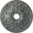 thumbnail image 1 of Ekena Millwork 23 5/8"OD x 3 7/8"ID x 2 1/8"P Jamie Ceiling Medallion (Fits Canopies up to 3 7/8"), Hand-Painted Platinum, 1 of 6
