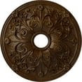 thumbnail image 1 of Ekena Millwork 23 5/8"OD x 3 7/8"ID x 2 1/8"P Jamie Ceiling Medallion (Fits Canopies up to 3 7/8"), Hand-Painted Root Beer Crackle, 1 of 6