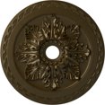 thumbnail image 1 of Ekena Millwork 23 5/8"OD x 3"ID x 2"P Bordeaux Deluxe Ceiling Medallion (Fits Canopies up to 4"), Hand-Painted Brass, 1 of 6