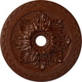 thumbnail image 1 of Ekena Millwork 23 5/8"OD x 3"ID x 2"P Bordeaux Deluxe Ceiling Medallion (Fits Canopies up to 4"), Hand-Painted Burnished Mahogany Crackle, 1 of 6