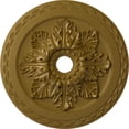 thumbnail image 1 of Ekena Millwork 23 5/8"OD x 3"ID x 2"P Bordeaux Deluxe Ceiling Medallion (Fits Canopies up to 4"), Hand-Painted Gold, 1 of 6