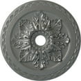 thumbnail image 1 of Ekena Millwork 23 5/8"OD x 3"ID x 2"P Bordeaux Deluxe Ceiling Medallion (Fits Canopies up to 4"), Hand-Painted Silver, 1 of 6