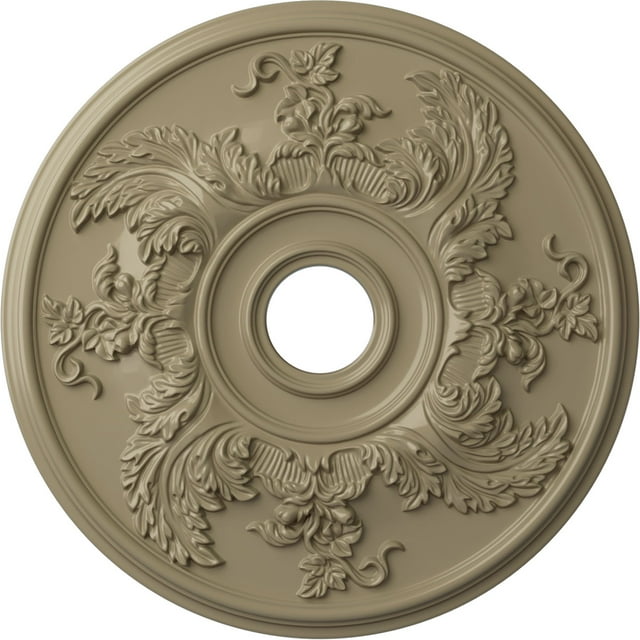 Ekena Millwork 23 5/8"OD x 4 5/8"ID x 1 7/8"P Acanthus Twist Ceiling Medallion (Fits Canopies up to 8 3/8"), Hand-Painted Gobi Desert