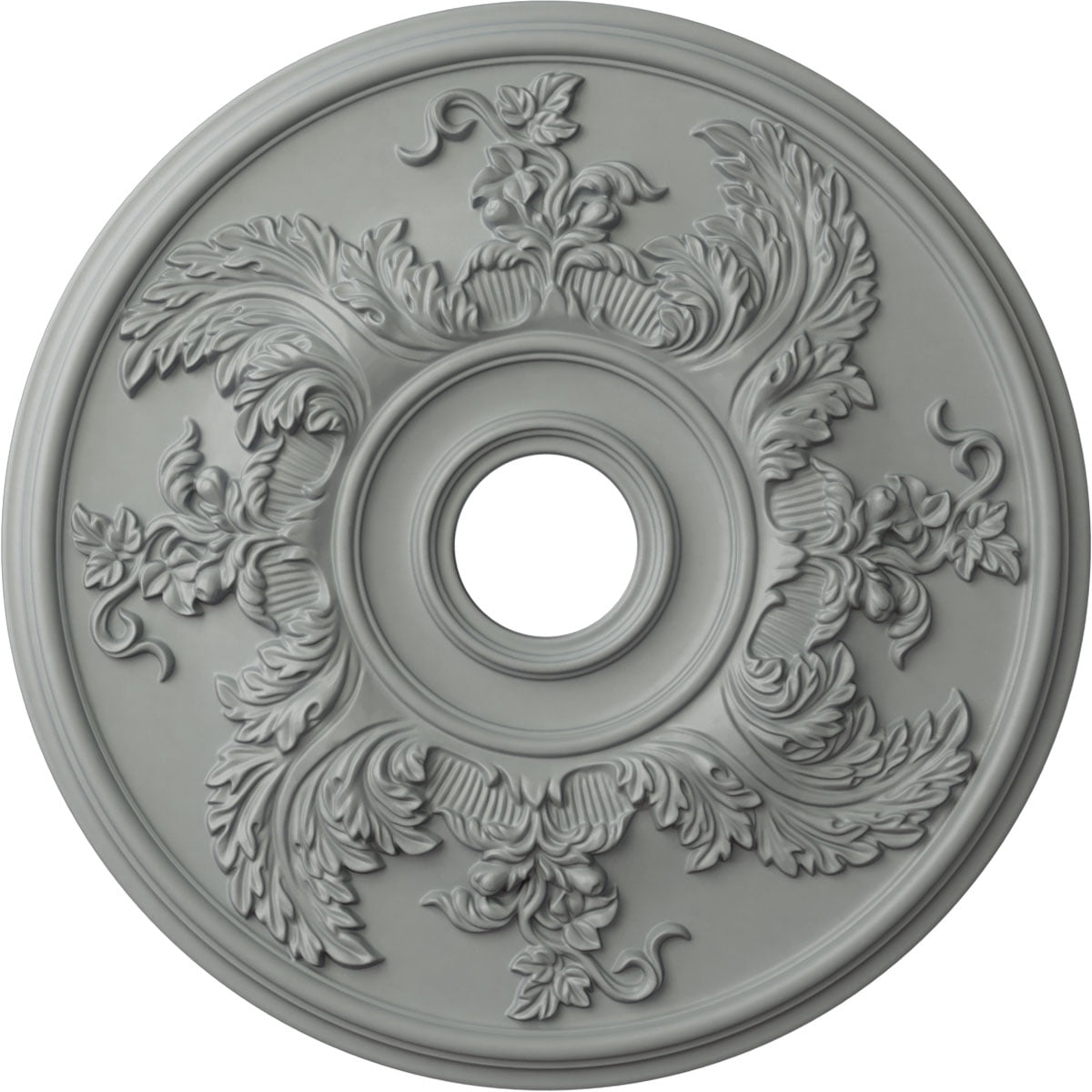Primed White 23.63" Acanthus Twist Ceiling Medallion