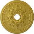 thumbnail image 1 of Ekena Millwork 23 5/8"OD x 4"ID x 1 1/2"P Rose and Ribbon Ceiling Medallion (Fits Canopies up to 4"), Hand-Painted Rich Gold, 1 of 5