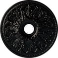thumbnail image 1 of Ekena Millwork 23 7/8"OD x 4"ID x 2 1/8"P Ashley Ceiling Medallion (Fits Canopies up to 4 3/4"), Hand-Painted Black Pearl, 1 of 6